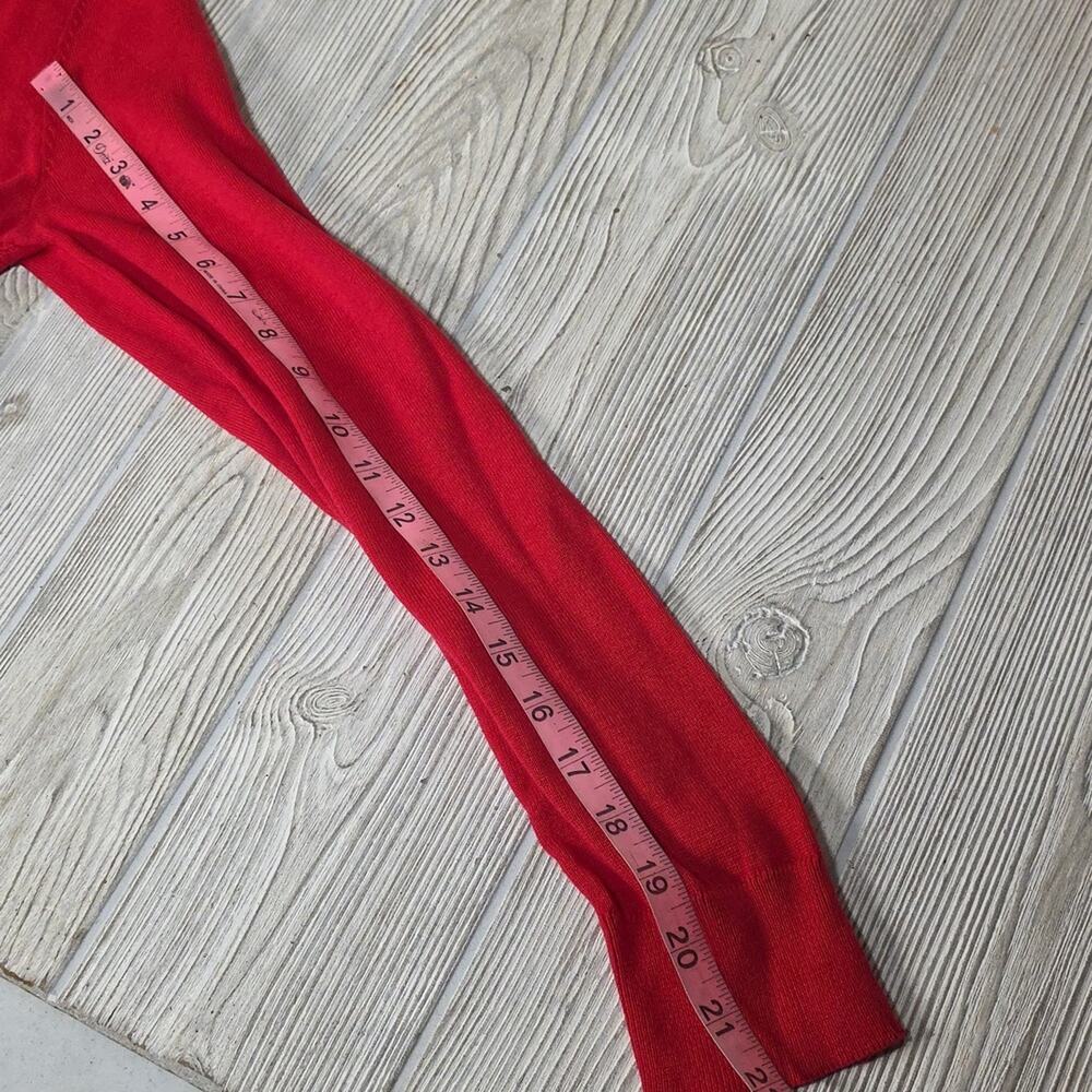 Tommy Hilfiger Global Cable Stella Red Turtleneck Sweater Womens Size Small NWT - Picture 9 of 11